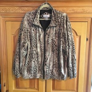 XL Leopard printed bomber jacket